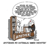 Cartoon: Datenklau in Apotheke (small) by FEICKE tagged apotheke,skandal,daten,klau,weitergabe,medien,handel,patienten,kunden,krankheiten,datenschutz