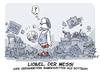 Cartoon: Messis Namensvetter (small) by FEICKE tagged messe,fussball,bottrop,messie,vermüllungssyndrom,lionel,namensvetter