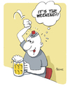 Cartoon: Weekend (small) by FEICKE tagged weekend beer party drink pub bar cocktail