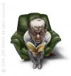 Cartoon: Anthony Hopkins (small) by jonmoss tagged anthony hopkins caricature hannibal lecter silence of the lambs