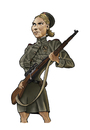 Cartoon: Roza Shanina (small) by jonmoss tagged roza,shanina,sniper,worldwarii