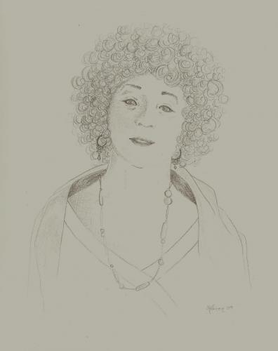Cartoon: my granny Nelly (medium) by maicen tagged drawing,illustration,maicen,nelly,pencil,woman