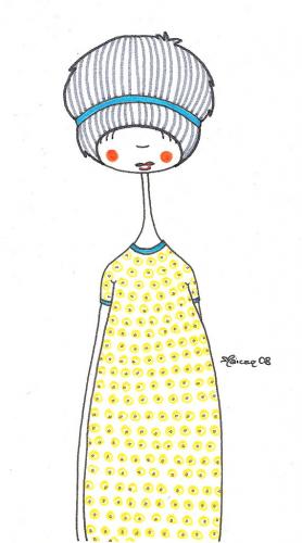 Cartoon: Stella (medium) by maicen tagged illustration,drawing,art,girl,maicen,fashion,pattern
