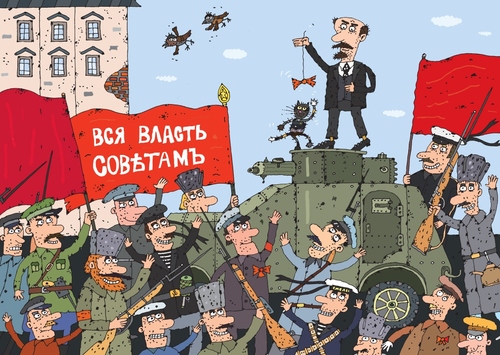 Cartoon: Lenin (medium) by Sergei Belozerov tagged lenin,russia,cat,revolution