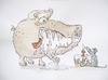 Cartoon: Schwoin (small) by monika boos tagged pig,cake,schwein,torte