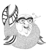 Cartoon: fishman or something.. (small) by jannis tagged people