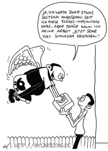 Cartoon: Der Bote (medium) by mil tagged cartoon,bote,engel,mil
