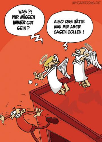 Cartoon: Engel Empörung (medium) by mil tagged engel,empoerung,fall,beschwerde,mil