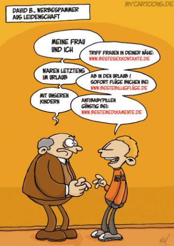 Cartoon: Werbespam (medium) by mil tagged werbung,spam,mil