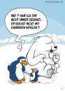 Cartoon: Falscher Umgang (small) by mil tagged pinguin eisbär spiel mutter kind verbot verletzung mil