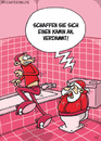 Cartoon: Weihnachtsärger (small) by mil tagged weihnachtsmann weihnachten tradition kamin schornstein bad toilette problem ärger überraschung lieferung geschenke