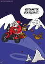 Cartoon: Weihnachtsfortschritt (small) by mil tagged weihnachtsmann weihnachten rentier reindeer rudolf rudolph tradition problem ärger lieferung geschenke motorrad rennen rasen raser fortschritt technik tempo