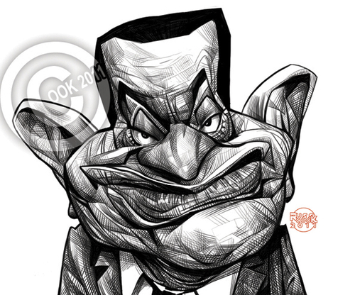 Cartoon: Hosni Mubarak (medium) by Russ Cook tagged caricatures,zeichnung,karikaturen,karikatur,photoshop,wacom,digital,cook,russ,caricature,cartoon,leader,arab,egypt,minister,prime,political,politics,politician,illustration,drawing,mubarak,hosni