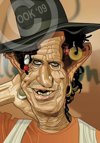 Cartoon: Keith Richards (medium) by Russ Cook tagged stone,illustration,caricature,guitar,roll,and,rock,music,celebrity,karikaturen,karikatur,zeichnung,cook,russ,stones,rolling,richards,keith