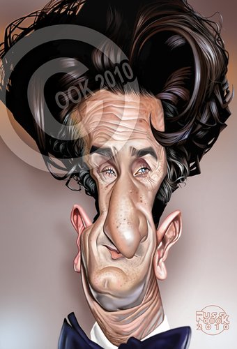 Cartoon: Sean Penn (medium) by Russ Cook tagged karikaturen,karikatur,hollywood,actor,airbrush,paint,digital,caricature,cook,russ,celebrity,american,america,penn,sean