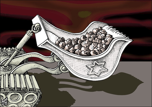 Cartoon: Zio Peace (medium) by samir alramahi tagged israel,ramahi,cartoon,arab,peace,palestine,politics