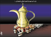 Cartoon: Victims of Arabic coffee (small) by samir alramahi tagged arab,coffe,unfair,habits,ramahi,jordan