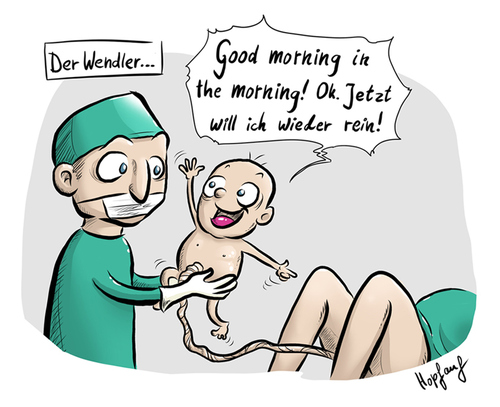 Cartoon: Der Wendler (medium) by Hopfauf tagged dschungelcamp,wendler,rtl,geburt,star,promi,dschungel,camp,krankenhaus
