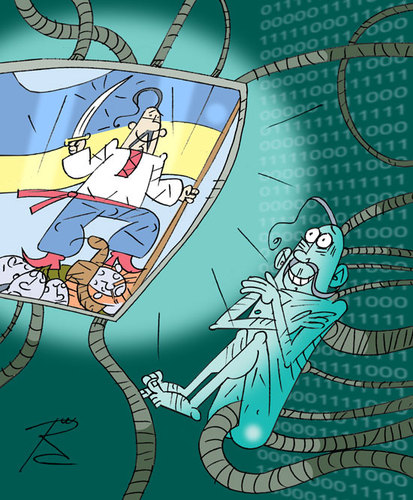 Cartoon: Ukraine-Matrix (medium) by Sergey Repiov tagged ukraine,matrix