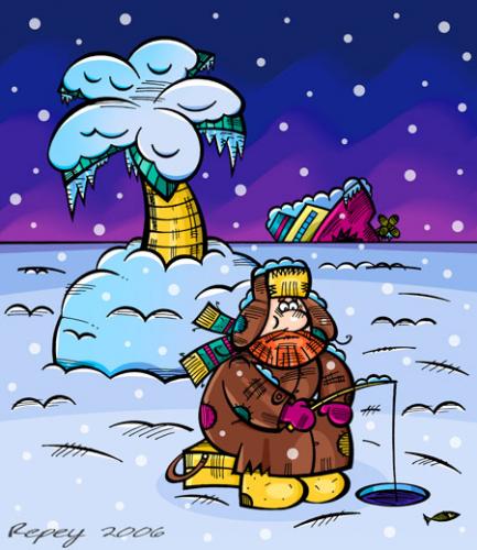 Cartoon: Winter (medium) by Sergey Repiov tagged cartoon,humor