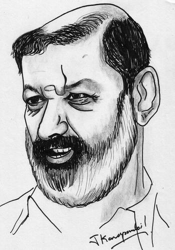 Cartoon: sketch of Murali (medium) by jkaraparambil tagged murali,malayalam,movie,actor,jkaraparambil,joseph,karaparambil