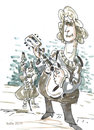 Cartoon: left hand guitarist (small) by kolle tagged guitar,bass