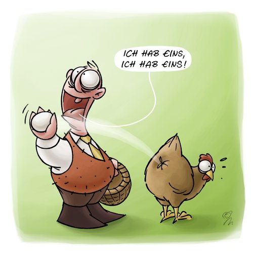 Cartoon: LACHHAFT Cartoon No. 154 (medium) by LACHHAFT tagged easter,ostern,ostereier,suche,huhn,henne,