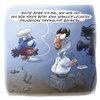 Cartoon: LACHHAFT Cartoon No. 471 (small) by LACHHAFT tagged cartoon,comic,lachhaft,michael,mantel,witze,piranhas,tv,kochshow,kochsendung,kochen,essen,mafia,zement