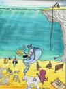 Cartoon: Underwater Craftsbird (small) by The Fatbird Conspiracy tagged underwater,bird,vogel,fatbird,fat,conspiracy,bildhauer,unterwasser,urlaub,arts,exhibition,ocean,sheep,schafe,hamburger,vogelpark,craftsmen