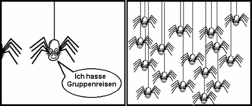 Cartoon: Das Leben am seidenen Faden (medium) by petronas tagged alltag,visionen,seidenfaden,spinne,bertie