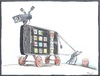 Cartoon: WHATisPRIVACY? (small) by ANDRZEJ PACULT tagged smartphone,tracking,device,no,privacy