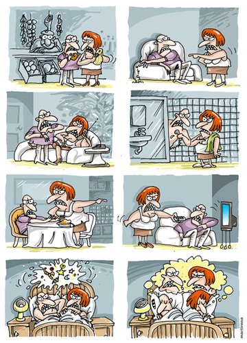 Cartoon: Bad relations (medium) by martirena tagged bad,relations,marriages,pairs,violence,you,fight,domesticate