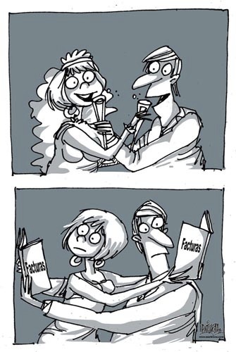 Cartoon: Cuentas (medium) by martirena tagged facturas
