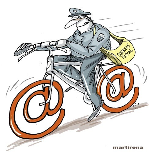 Cartoon: Postal mail (medium) by martirena tagged postal,mail,internet