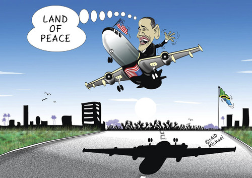Cartoon: OBAMA Tz (medium) by sidy tagged yes