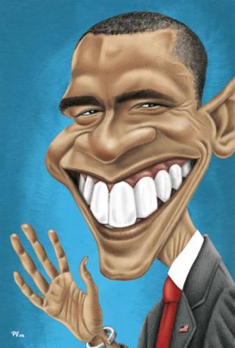 Cartoon: Barak Obama (medium) by pe09 tagged obama