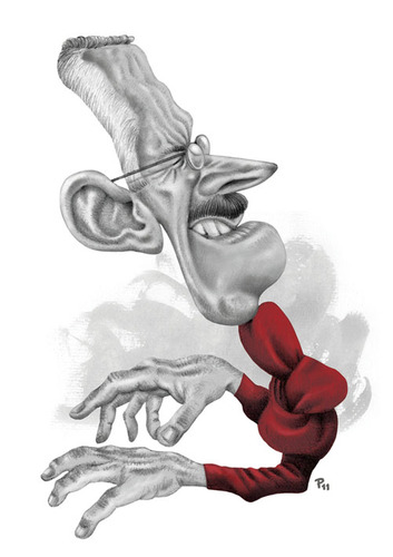 Cartoon: Keith Jarrett (medium) by pe09 tagged jazz