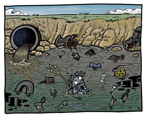Cartoon: Water Polution (medium) by pe09 tagged polution