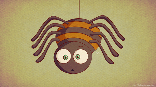Cartoon: A random Spider (medium) by kellerac tagged animal,nature,kellerac,cartoon,cute,arana,spider