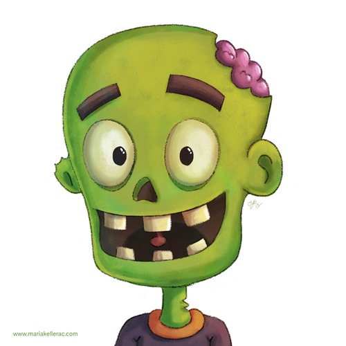 Cartoon: Friendly Zombie (medium) by kellerac tagged zombie,friendly,zombi,brains,cerebro,spooky