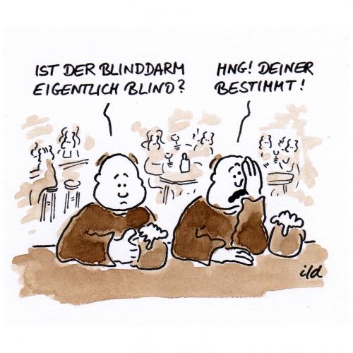 Cartoon: Blinddarm blind? (medium) by achecht tagged blinddarm,blind,doof