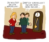 Cartoon: Uhr vorstellen (small) by achecht tagged zeit,uhr,zeitumstellung,vorstellen,umstellen,zeitverschiebung,sommerzeit,winterzeit,standuhr,vorstellung,einführung,bekanntmachung,zeitmanagement