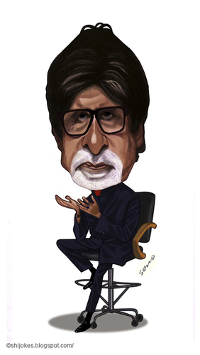 Cartoon: Amitabh Bachan (medium) by shijo varghese tagged amitabhbachan