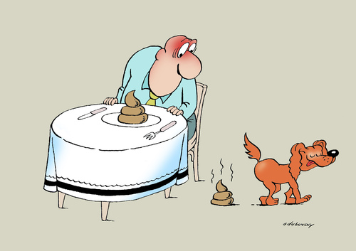 Cartoon: goodies (medium) by Dubovsky Alexander tagged dog,food,service,restaurant