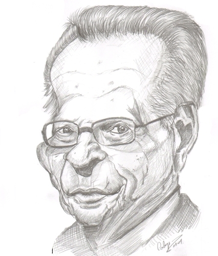 Cartoon: Larry King (medium) by cabap tagged caricature