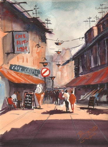 Cartoon: StreeT Juwellery (medium) by cabap tagged watercolorpainting