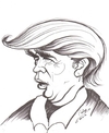 Cartoon: Donald John Trump (small) by cabap tagged caricature