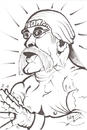 Cartoon: Hulk Hogan (small) by cabap tagged caricature