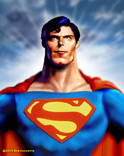 Cartoon: Christopher Reeve (medium) by tobo tagged caricature,superman