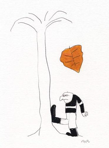 Cartoon: herbst (medium) by ari tagged herbst,baum,blatt,jahreszeit,zeit